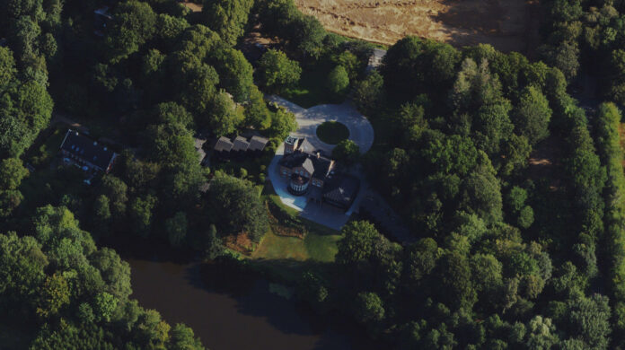 Havreholm slot er til salg for 65 millioner kroner. Foto: Kortforsyningen.