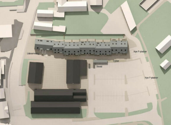 Ny plan for boliger og erhverv på Akacietorvet i Farum. Visualisering: Ingvartsen Arkitekter.
