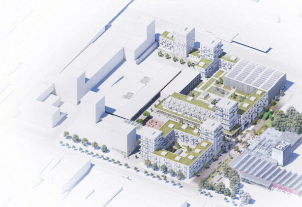 Masterplan for Albertslund Centrum i høring. Visualisering fra masterplanen.