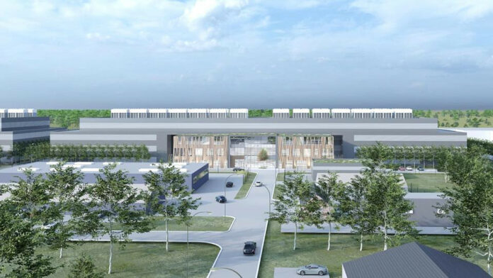 Amerikanske Prime bygger nyt datacenter på Energivej i Sæby ved Frederikshavn. Visualisering: Prime.