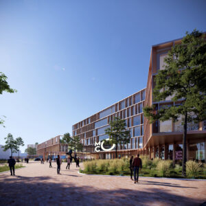 AP Pension investerer i Media City Odense. Visualisering: C. F. Møller Architects.