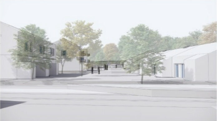 Civica vil bygge almene boliger på gartnerigrunden ved Beldringevej og Bogensevej i Næsbyhoved-Broby. Visualisering fra lokalplanen.