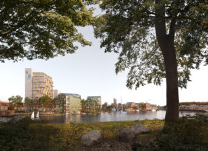 Vandkunsten og SLA vinder arkitektkonkurrence om Odense indre havn. A. Enggaard står bag udviklingen af området.